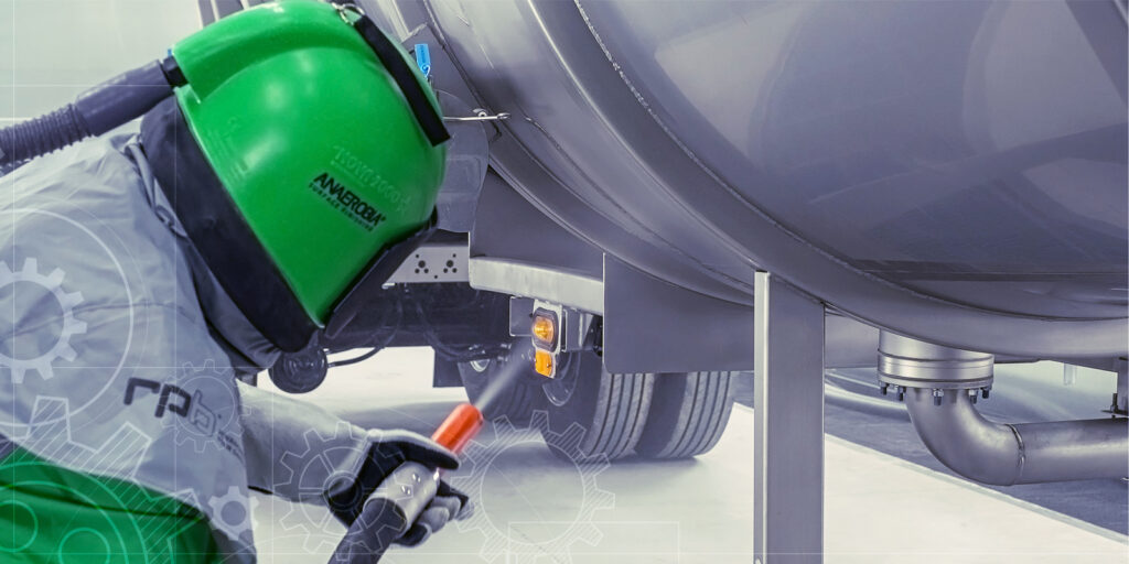 Seguridad industrial en un sistema de sandblasting