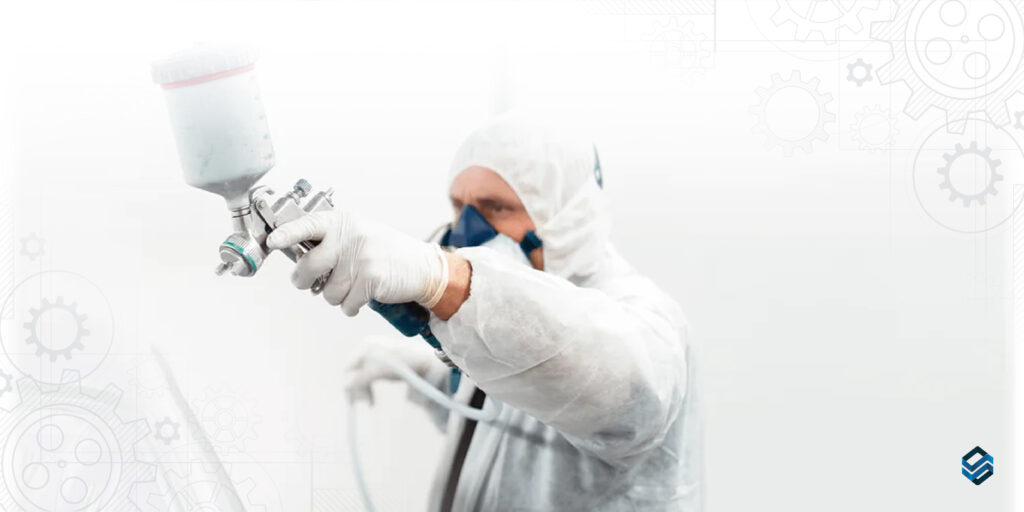 aplicación de pintura liquida